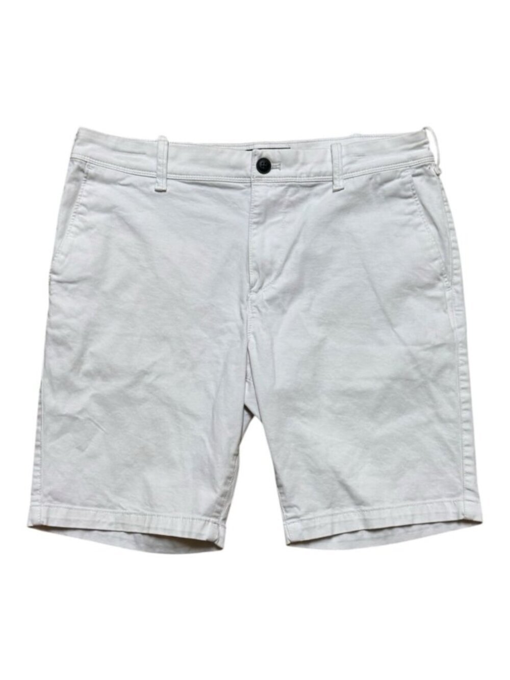 Express Stretch Slim White Chino Shorts Men’s 30 9” Inseam Cotton Blend